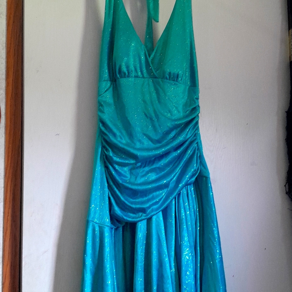 Y2k blue sparkle dress